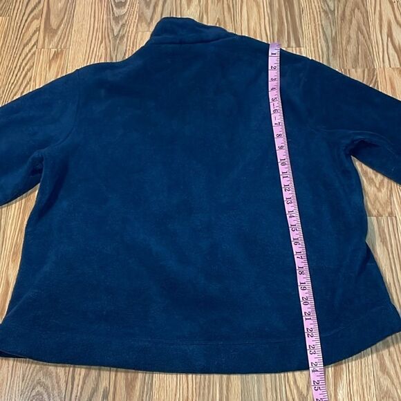 Vintage Christmas Full Zip Fleece Jacket, Navy, Sweater, White Stag, Women’s XL - Picture 6 of 6